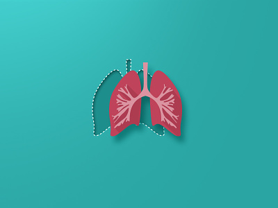 Lung flat design flat illustration hospital lung lungs medical