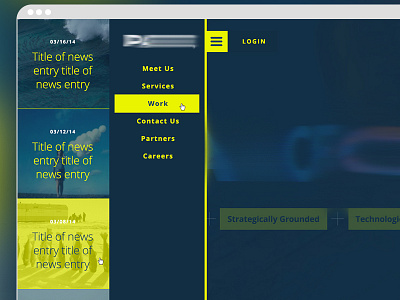 WIP - Menu desktop flat menu mobile responsive ui uiux web design