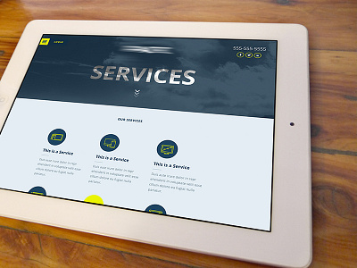 WIP - Services page desktop flat icons mobile responsive ui uiux web design