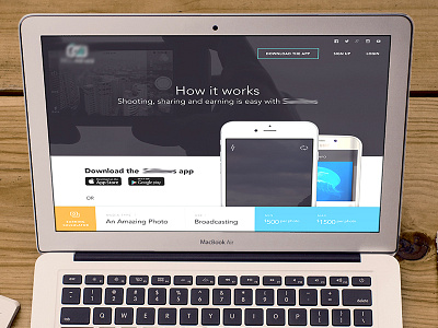 How it works - Earning Calculator calculator how it works landing page photo photo app responsive ui ux web website