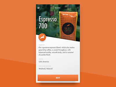 Kaldi Espresso 700 Detail - Concept coffee espresso ios kaldi kaldi coffee product design product page ui ux