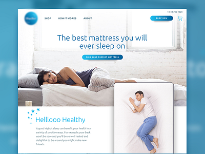 Mattress desktop ecom homepage landing page mattress overlap responsive shopping shopping cart sleep sleeping ui ux