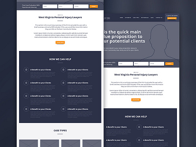 West Law Firm - wireframe conversions law law firm ui ux wire wireframe