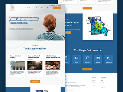 Landing Page desktop headlines landing page missouri ui ux women