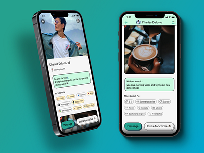 Profile for Friendship App Concept app design ui