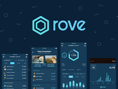 Rove - explore fitness, together apple design apple health design ios fitness health interface ios design logo step competitions tracking