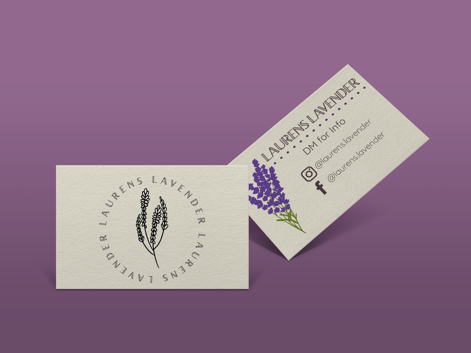 Laurens Lavender Business Cards by Sam Baptie on Dribbble