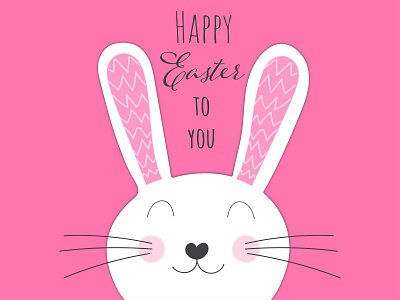 Happy Easter art bunny design easter happy illustration love