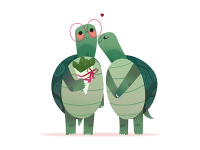 Love turtles greeting turtles