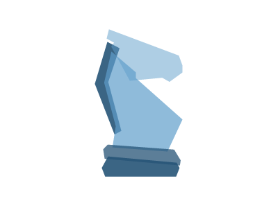 Knight blue brand chess logo