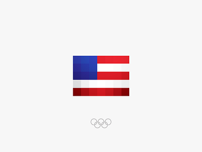 United States flag minimal olympics usa