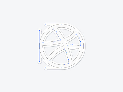 Outlines - Dribbble Sticker