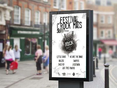 affiche mockup affiche design festival illustrator infographic photoshop rock