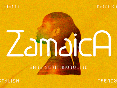 Zamaica - Sans Serif Monoline branding design font graphic design sans serif type typeface typography ui