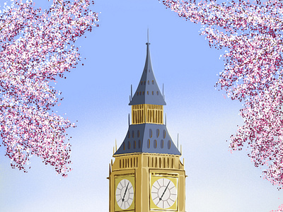 Big Ben in spring