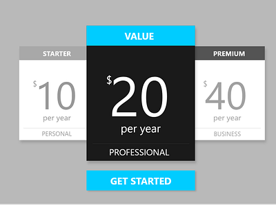 Day-30-Pricing app design graphic design illustration illustrator minimal ui ux web website