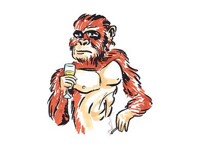 Ape Vice ape cartoon character chimp illustration monkey
