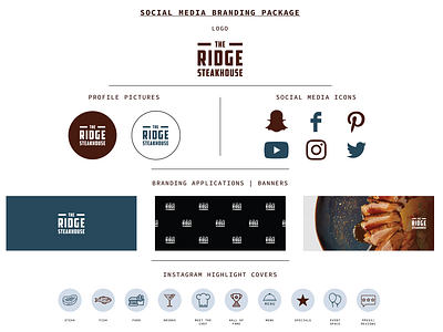 Social Media Branding Package: The Ridge Steakhouse