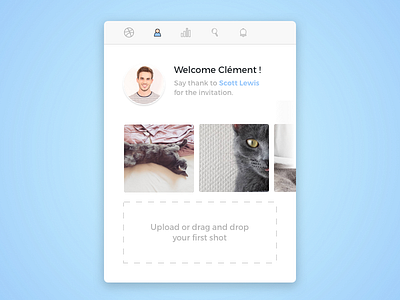 First shot on Dribbble app app mobile application cat first shot mobile