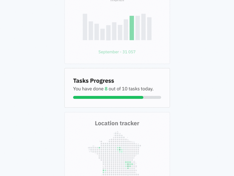 Dashboard Management Task animation application loader progress startup task ui web