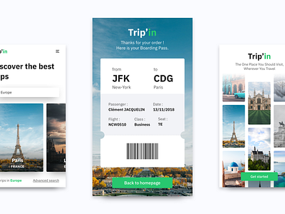 Boarding Pass android application design flight flight app ios mobile travel trips ui ui ux design website