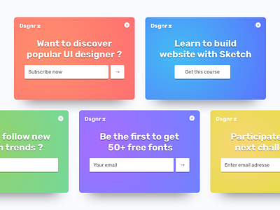 Subscribe Newsletter color gradient modal newsletter popup subscribe ui ux