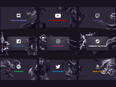Twitch Info Panel Streamer game gamer gaming leagueoflegends lol social stream streamers streaming twitch twitch.tv video games