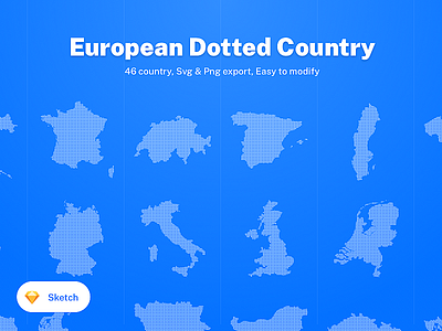46 European Dotted Country 🇪🇺 chart countries country data design dot eu euro europa europe european european union france graphic kit svg ui ui8
