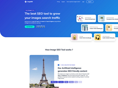 Homepage and Pricing - Image SEO Tool
