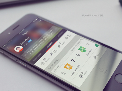 Player Analysis about analysis app football me ui