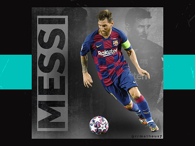 Arte de estudo do Jogador de futebol Lionel Messi