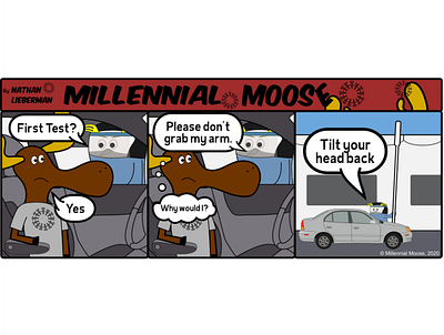 Don't Grab My Arm - Millennial Moose comic illustration vector