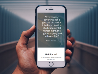 Give Back Center - Mobile Mockup