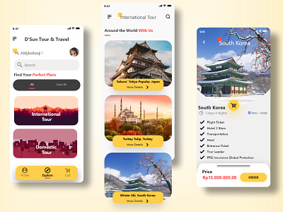 Tour & Travel App app design holiday tour travel ui ux