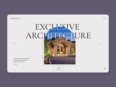 Exclusive architecture anticva architecture bilding clean design exclusive forms graphic design key visual main minimal style typography ui web