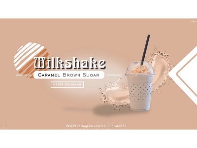 Milkshake Caramel Brown sugar advertising branding coreldrawx7 creative design flyer food indonesia instagram poster