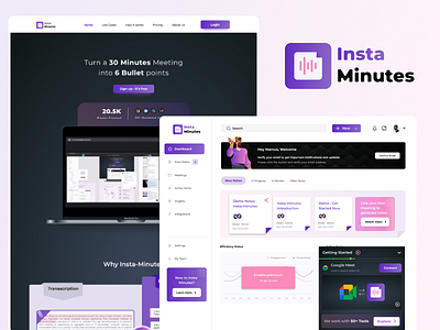 Branding & Design for AI based Meeting Minutes SaaS