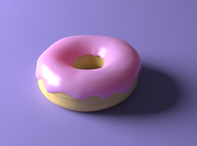 3D modeled donut 3d art blender blender 3d donut food