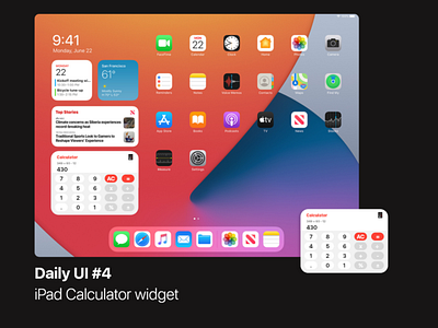 Daily UI #4 | iPad Calculator Widget