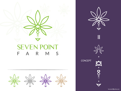 Logo Concept For Seven Point Farms abstract brand identity branding branding logo company brand logo company logo concept design farm logo graphic design illustrator logo logo design logotype milimastic logo mordan logo seven point logo