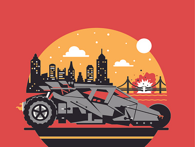 batmobile design illustration