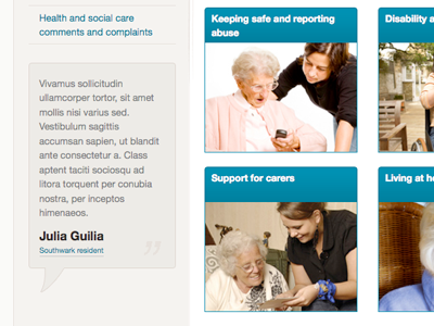 Health and social care beige jadu powered by jadu quote teal ui