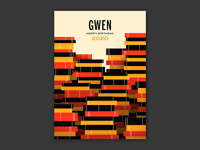 Gwen 2020 book design graphic illustration poster texture type typography vector