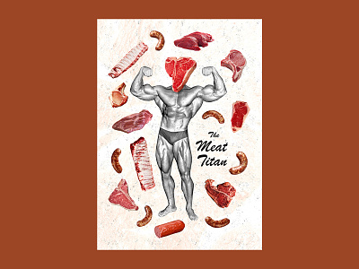 The Meat Titan design graphic illustration poster type typography