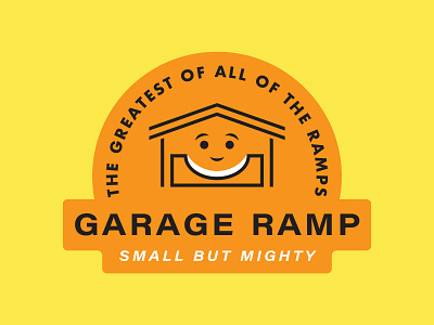 Garage Ramp design graphic illustration type typography vector