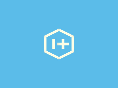 HealthPlus baby blue branding design h healthcare logo plus shape symbol thick lines typography