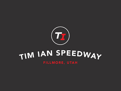 Tim Ian Speedway Final—Fillmore, Utah avenir branding logo negative space utah