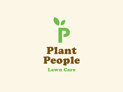 Plant People—Final branding brown cooper black cream green lawn care logo plants vintage