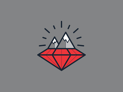 The Gem State diamond gem state idaho illustration mountains