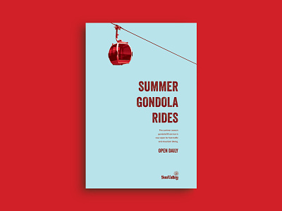 Summer Gondola Rides design gondola idaho poster proxima nova sun valley type veneer